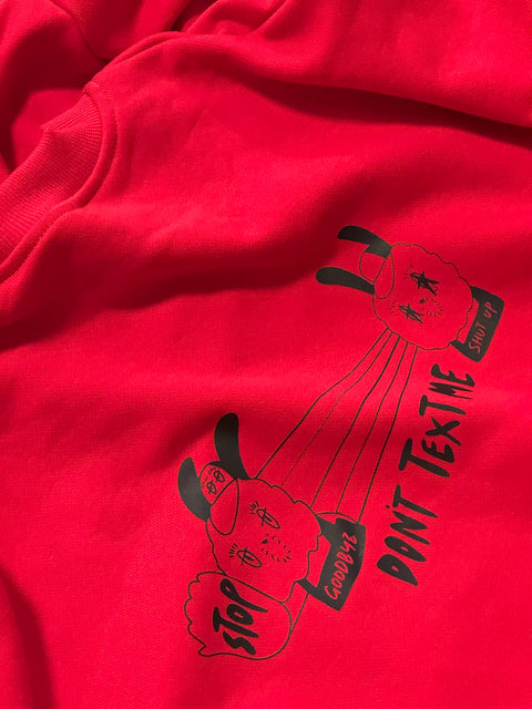 Don’t Text Me Oversize Sweater (Long / Red)