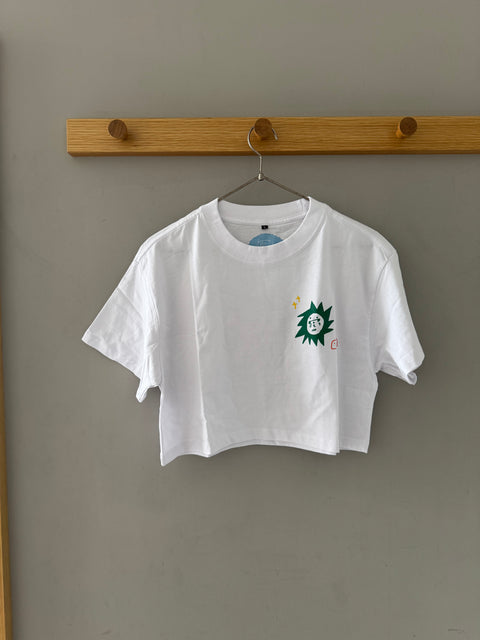 Cropped Sun Burnt Tee / White