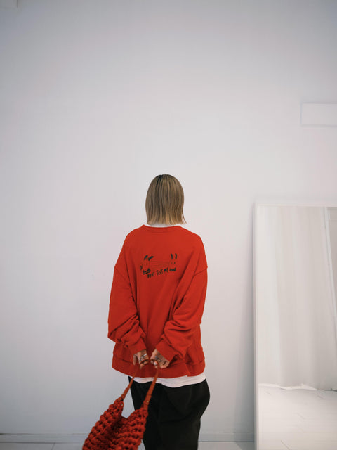 Don’t Text Me Oversize Sweater (Long / Red)