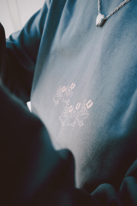 “Too Tired To Care” Heavy Weight Tee (Dark Grey)