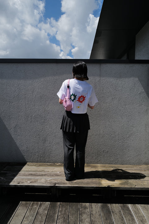Cropped Sun Burnt Tee / White