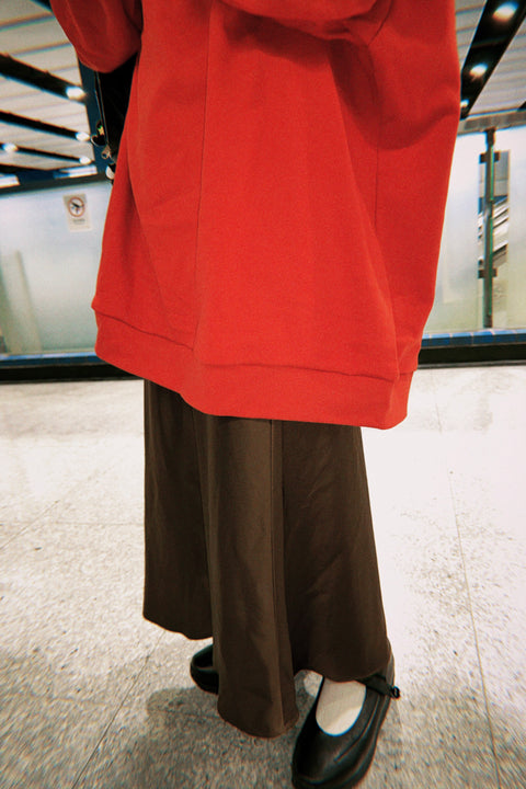 Don’t Text Me Oversize Sweater (Long / Red)
