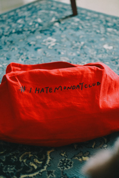 I Hate Monday Club Tote Bag (Red)