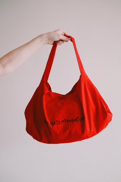 I Hate Monday Club Tote Bag (Red)