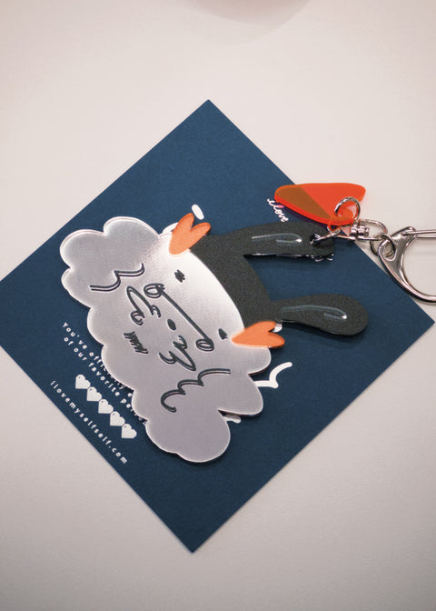 Double-Sided Mirror Keychain / Charm