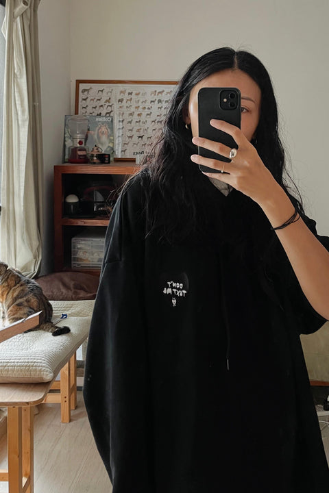 Don't Text Me Oversized Hoodie (Black)