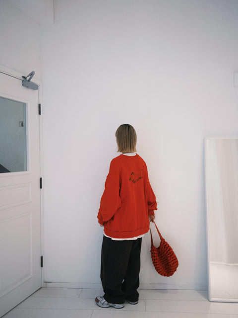 Don’t Text Me Oversize Sweater (Long / Red)