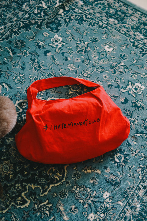 I Hate Monday Club Tote Bag (Red)