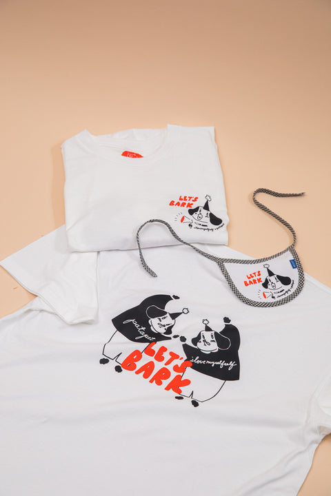 Let's Bark Tee & Bib Set / pat-a-pet x ilovemyselfself