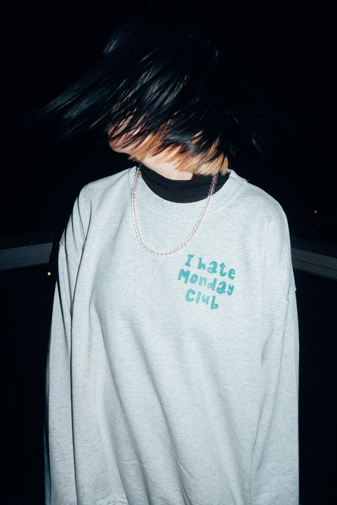 I Hate Monday Club Sweater (Long / Grey)